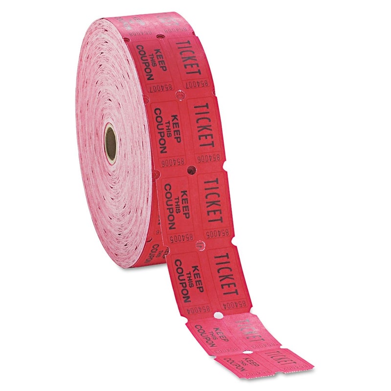 PM Company 2000 Pcs (1000 Pairs) Raffle Tickets Double Roll, 50/50 Red Raffle Tickets for Events, Entry, Carnivals, Fundraisers, Classroom Rewards, and Prizes - Premium Quality by PM Company - Image 4